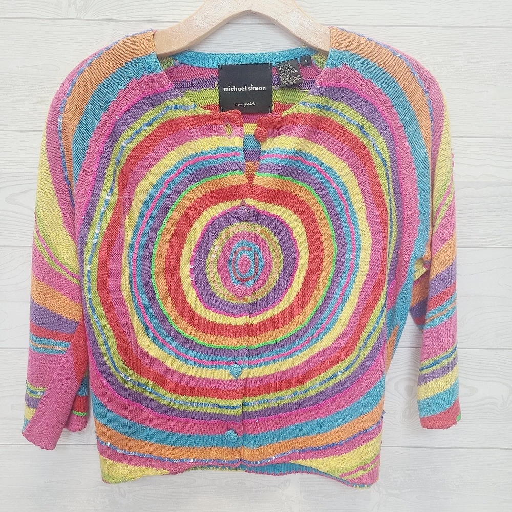 Michael Simon Colorful Cardigan
